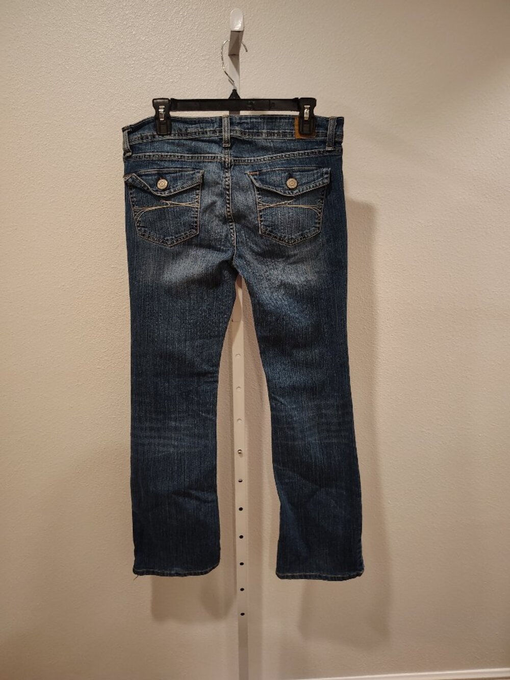 U.S. Polo Assn Cassidy Bootcut Jeans Size 11 Regular Y2K Flap Back Pockets Blue